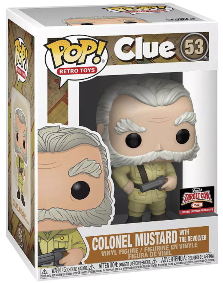 POP! Retro Toys: 53 Clue, Colonel Mustard with Revolver Exclusive