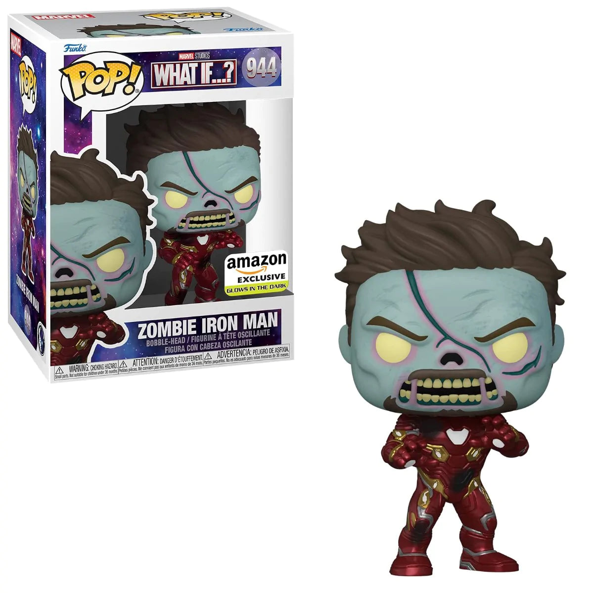 POP! Marvel: 944 What If...?, Zombie Iron Man (GITD) Exclusive