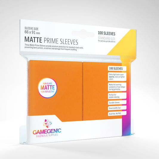 GameGenic Matte Prime Card Sleeves: Orange