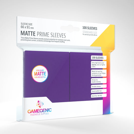 GameGenic Matte Prime Card Sleeves: Purple