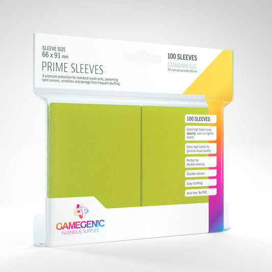 GameGenic Prime Card Sleeves: Lime Green