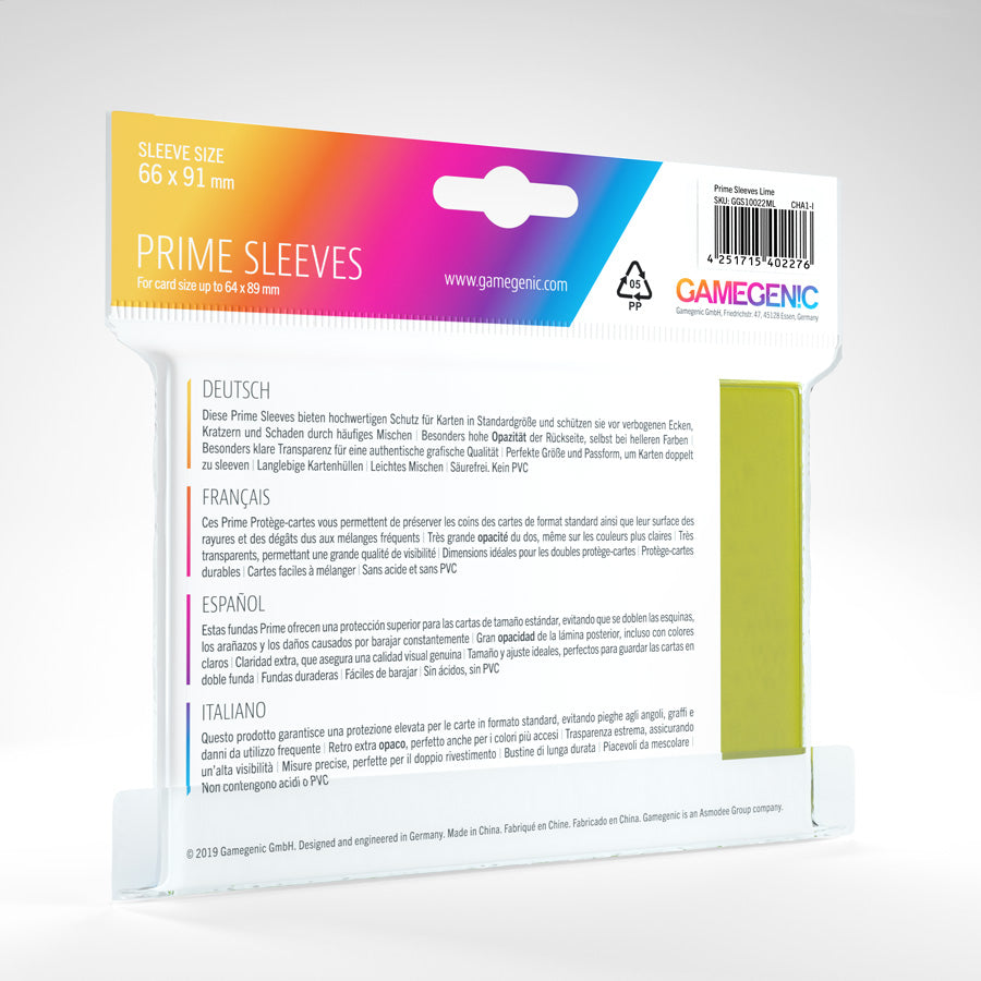 GameGenic Prime Card Sleeves: Lime Green