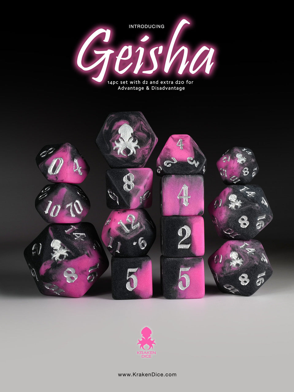 Kraken Dice Matte Dice Sets for TTRPGS