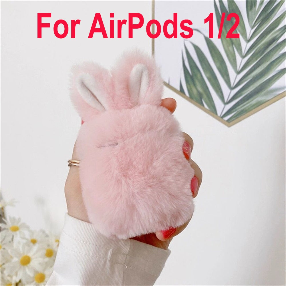 Plüsch-Häschen-Airpods-Hülle