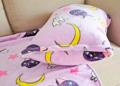 Moon Bunny Flannel Blanket & Pillowcase