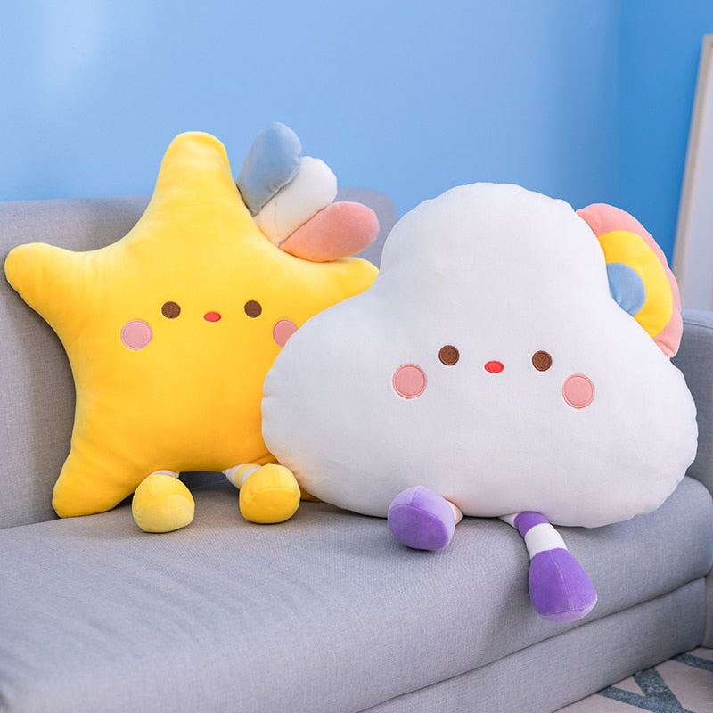 Rainbow Cloud & Star Plushies