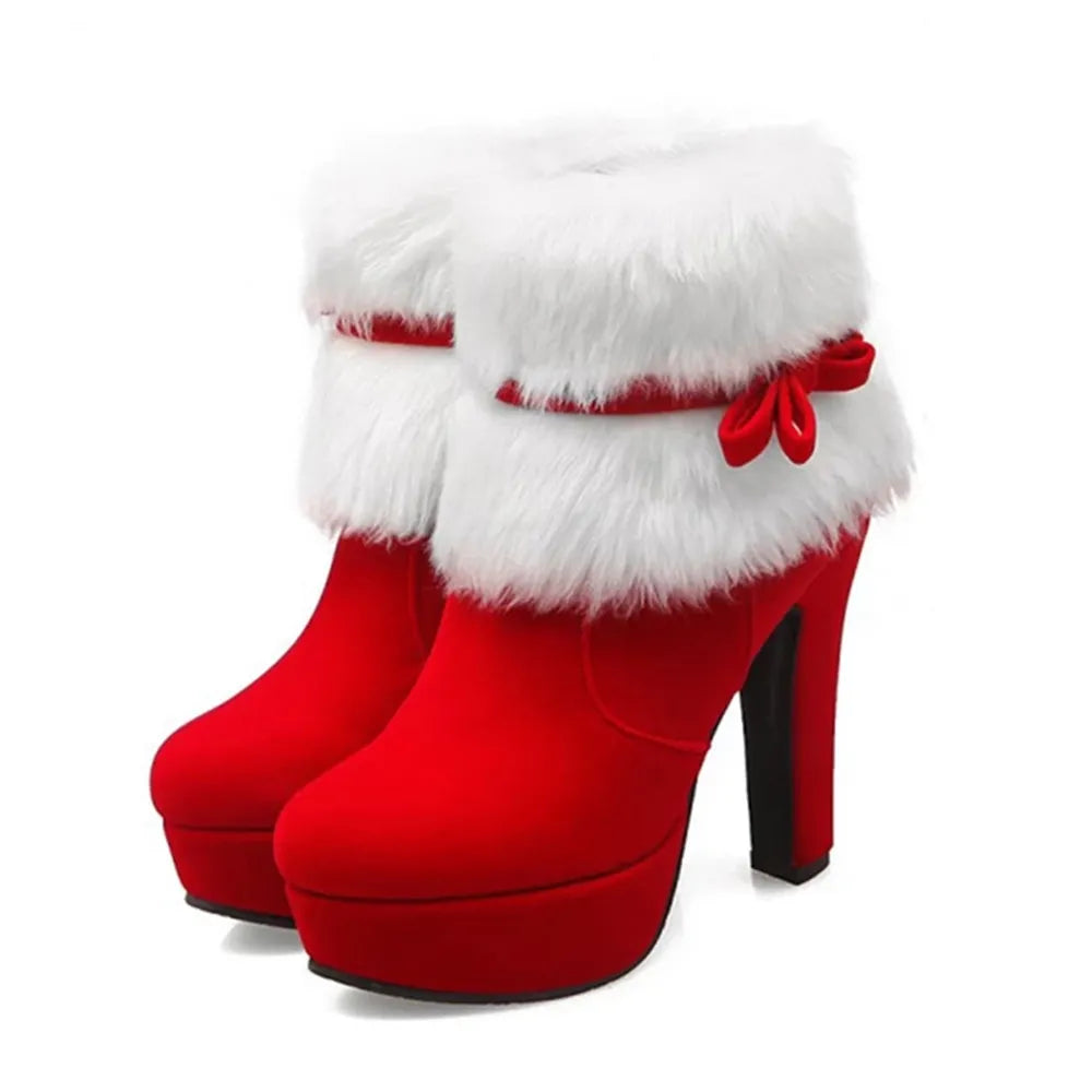 Mrs. Santa Claus Ankle Boots