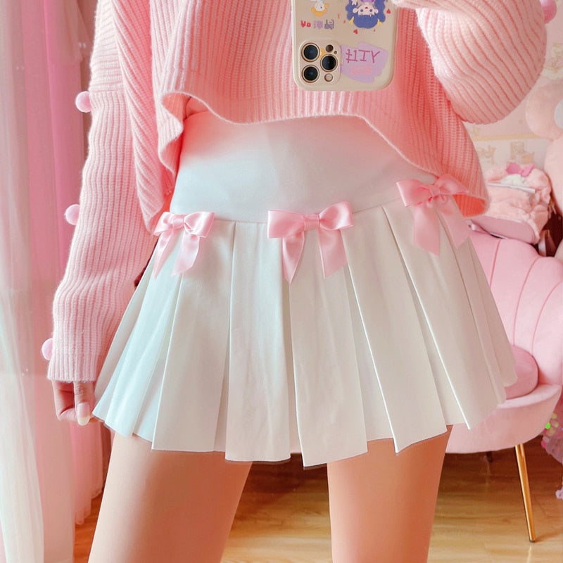 Pleated Bows Skirt