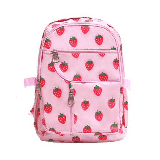 Harajuku Strawberry Canvas Backpack