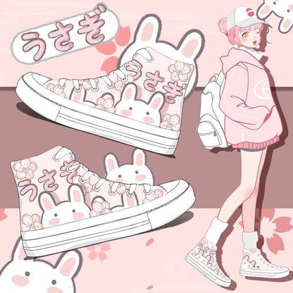 Bunny Cherry Blossom High Tops