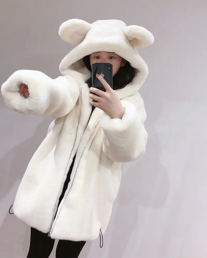 Cute Bear Hooded Coat