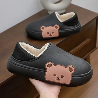 Thick Teddy Bear Winter Slippers