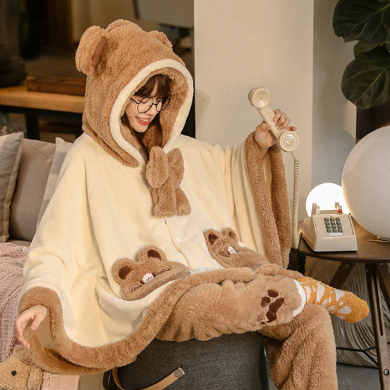 Teddy Bear Cloak Pajamas