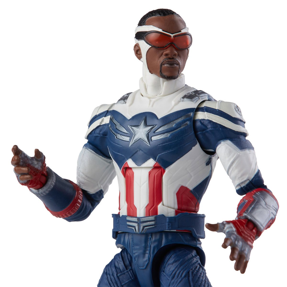 Captain America: Marvel Legends: Captain America Sam Wilson 6-Inch Action Figure (Captain America Flight Gear BAF)