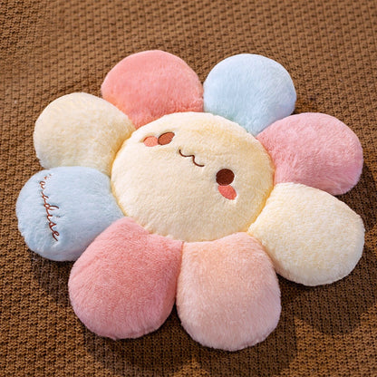 Rainbow Flower Plushie Pillow