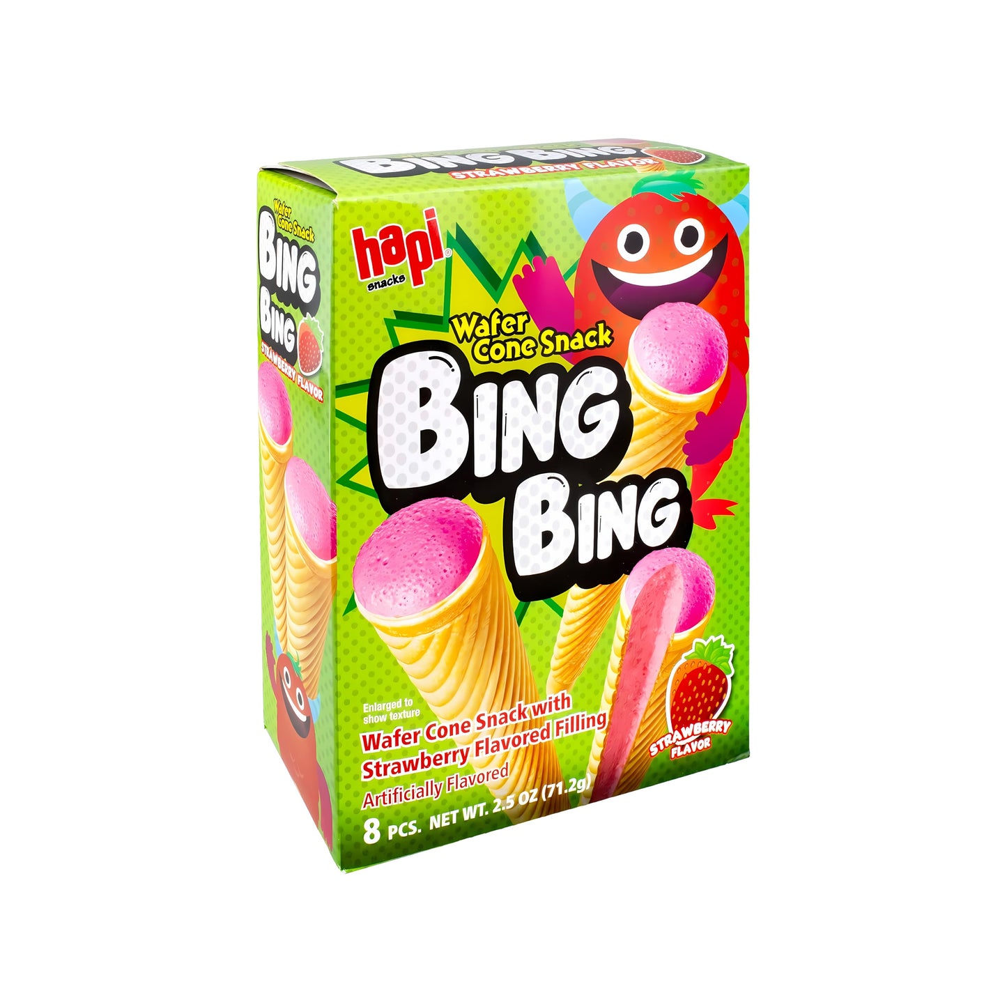 Hapi Bing Bing Cone Snack Strawberry (Korea)