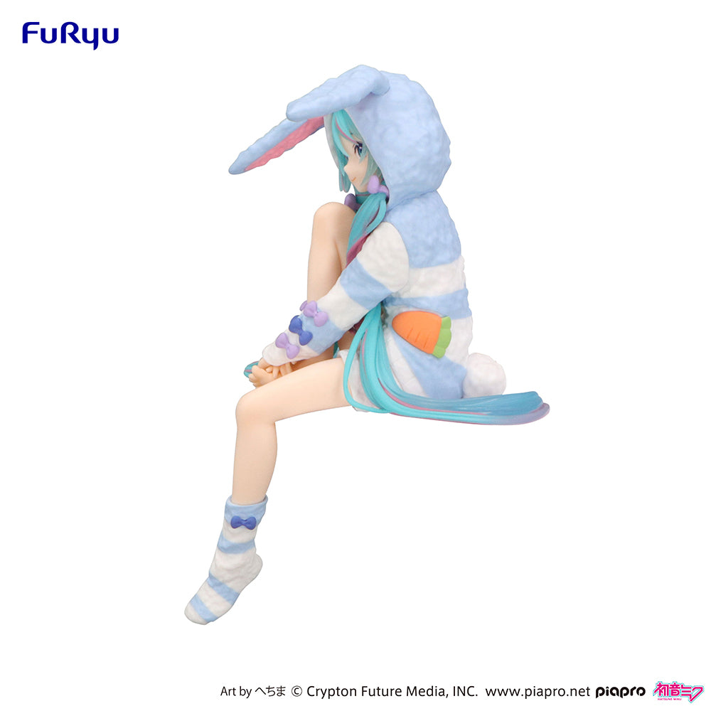 Hatsune Miku - Hatsune Miku Noodle Stopper Prize Figure (Blue Rabbit Ear Hooded Pajama Ver.)