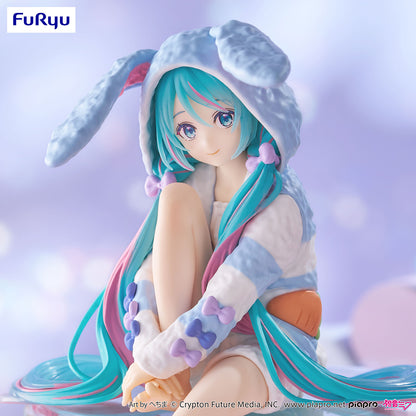 Hatsune Miku - Hatsune Miku Noodle Stopper Prize Figure (Blue Rabbit Ear Hooded Pajama Ver.)