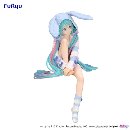 Hatsune Miku - Hatsune Miku Noodle Stopper Prize Figure (Blue Rabbit Ear Hooded Pajama Ver.)