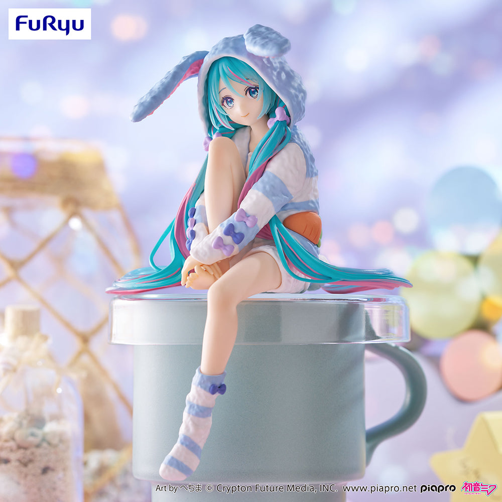 Hatsune Miku - Hatsune Miku Noodle Stopper Prize Figure (Blue Rabbit Ear Hooded Pajama Ver.)