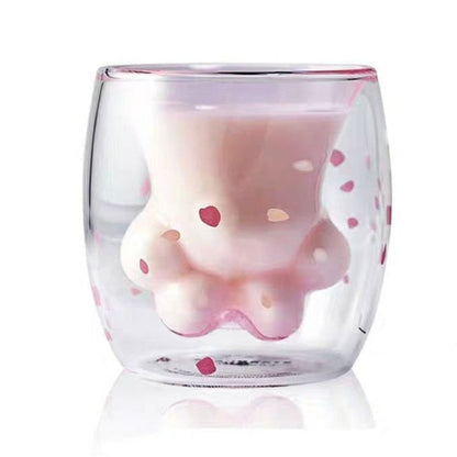 Cherry Blossom Cat Paw Cup