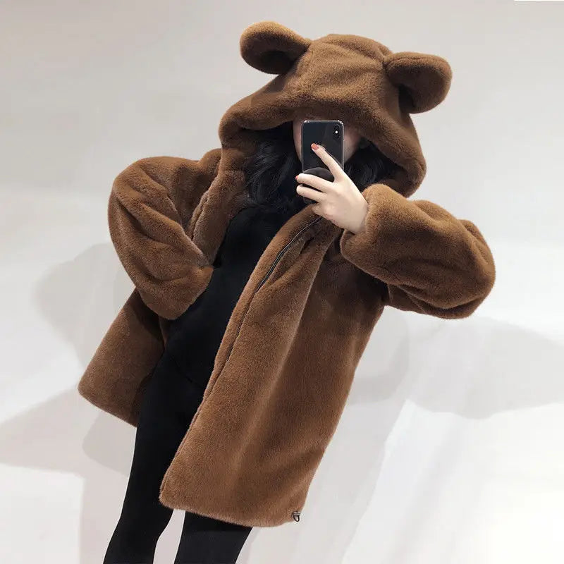 Cute Bear Hooded Coat