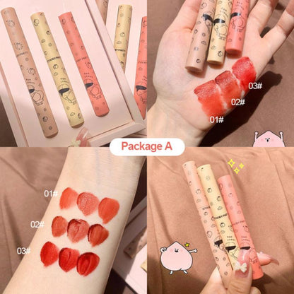 Peach Matte Lip Gloss Set