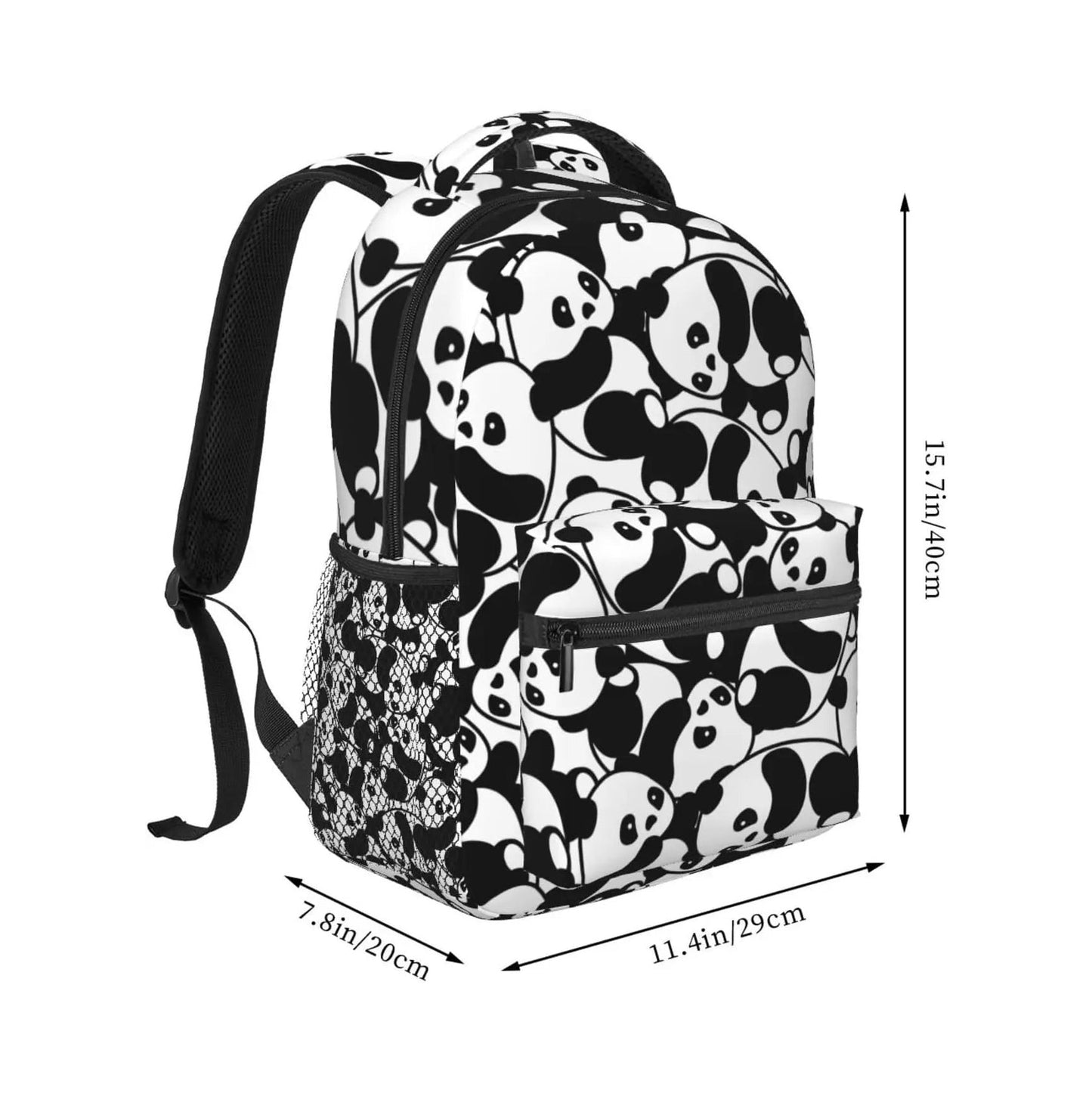 Playful Panda Print Backpacks