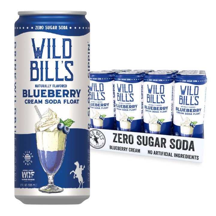Wild Bill’s Zero Sugar Blueberry Craft Soda (12oz)