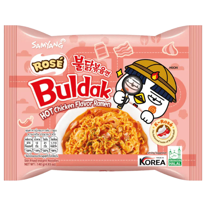 Samyang Buldak Rosé Spicy Ramen (140g) (Korea)
