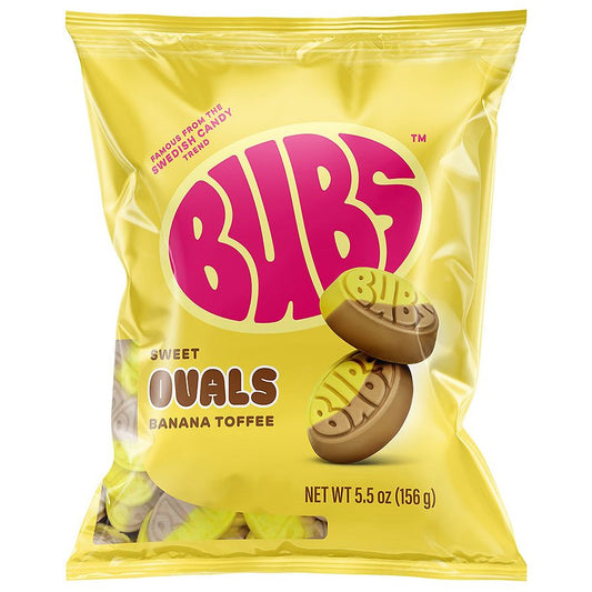 Bubs Sweet Ovals Banana Toffee (156g) (Sweden)