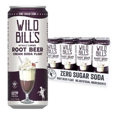 Wild Bill’s Zero Sugar Root Beer Cream Soda Float (12oz)