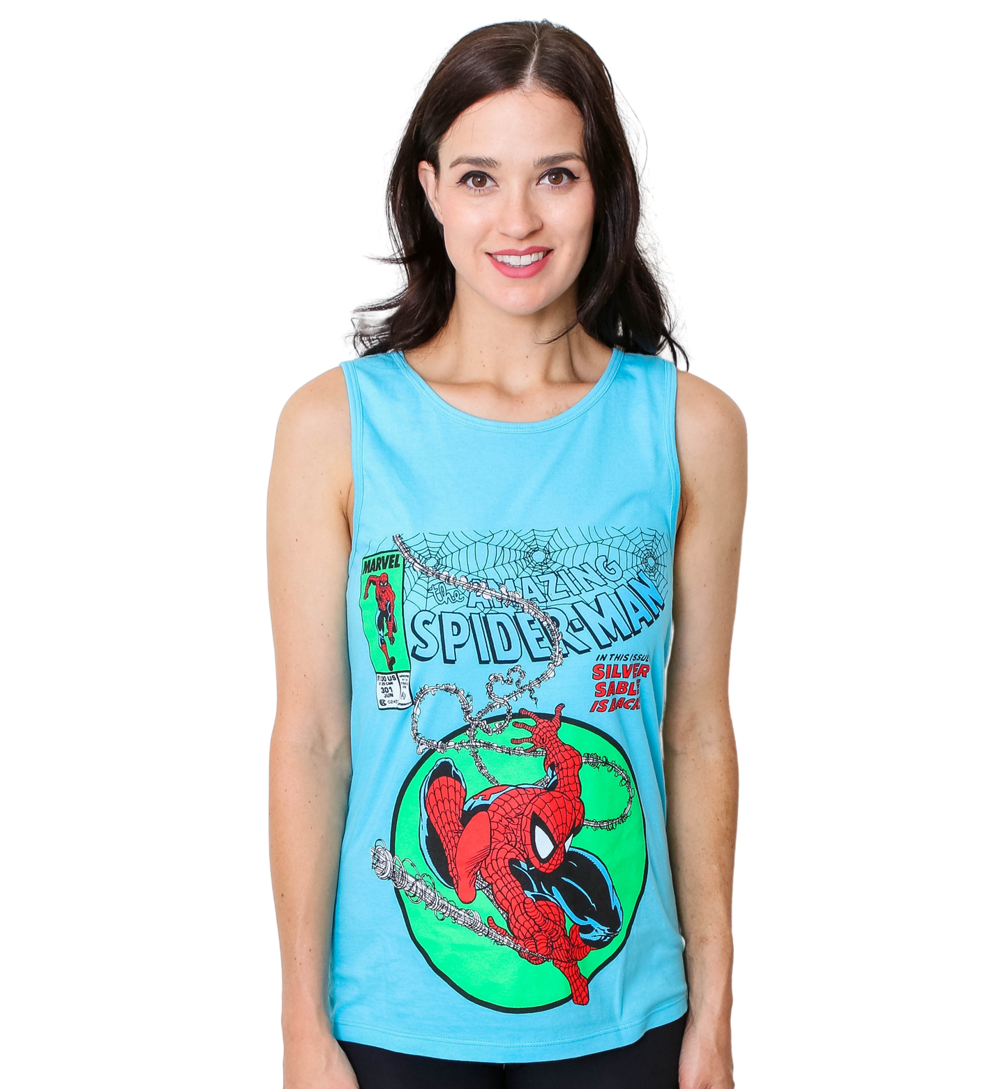 Spider-Man 90's Circle Marvel Comics Adult Tank Top