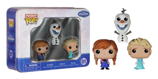 Pocket POP! Disney: Frozen, Anna / Olaf / Elsa Tin (3-PK)