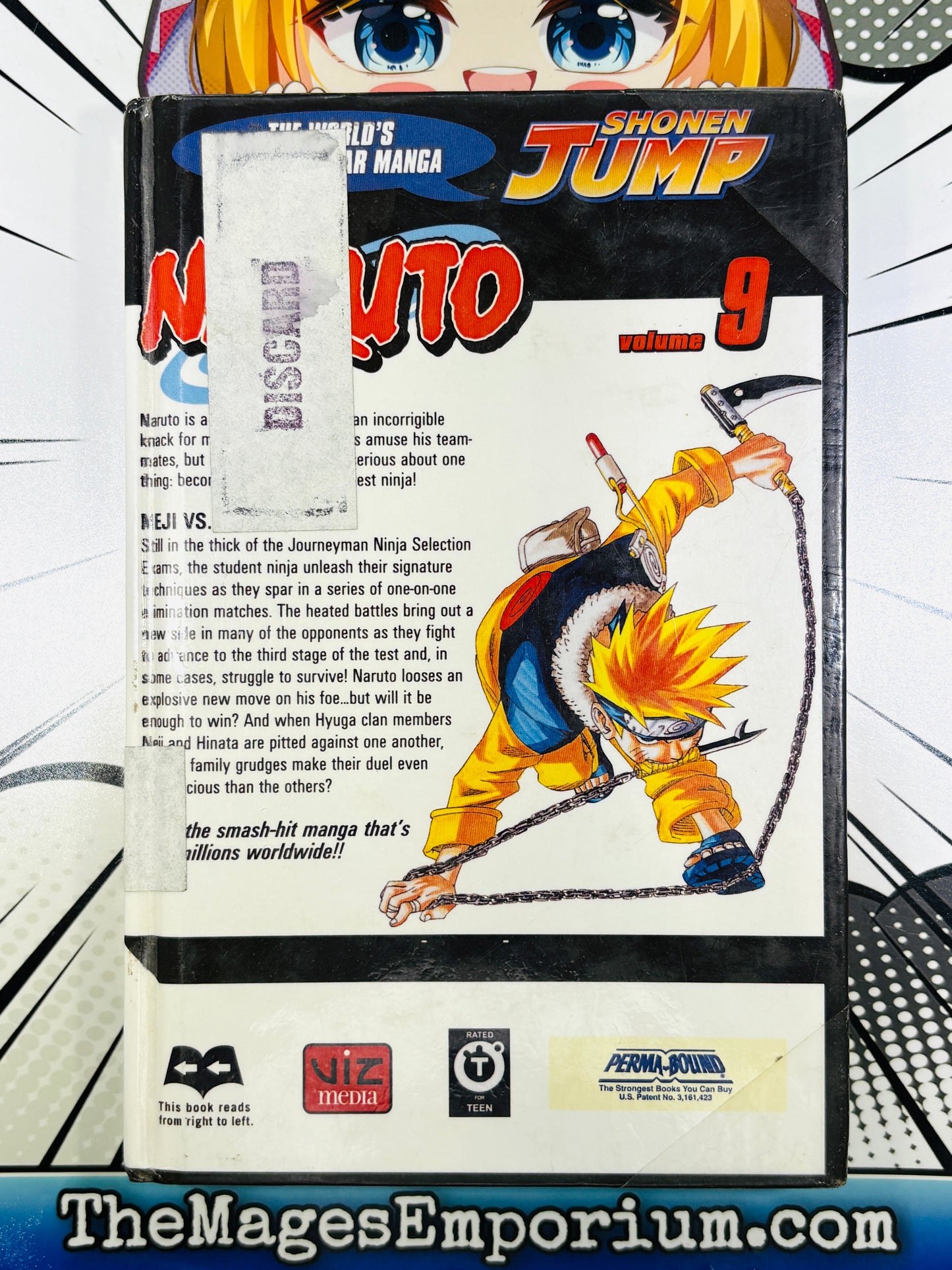 Naruto Vol 9 Hardcover Ex Library