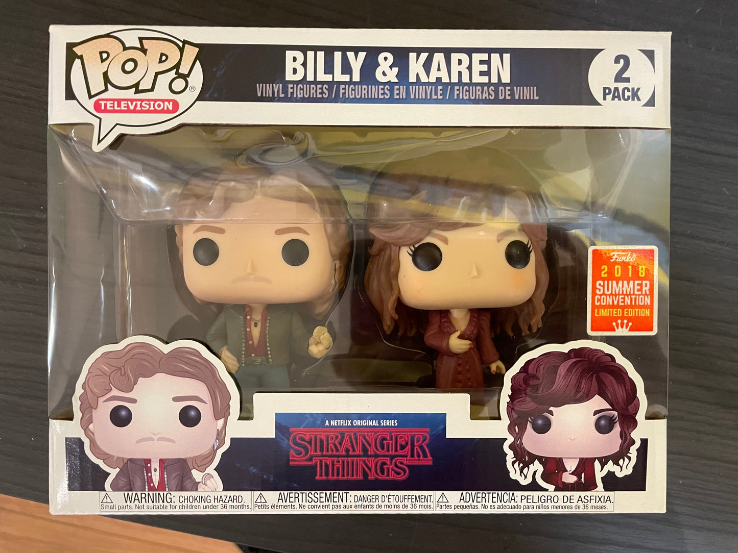 POP! Television: Stranger Things, Billy and Karen (2-PK) Exclusive