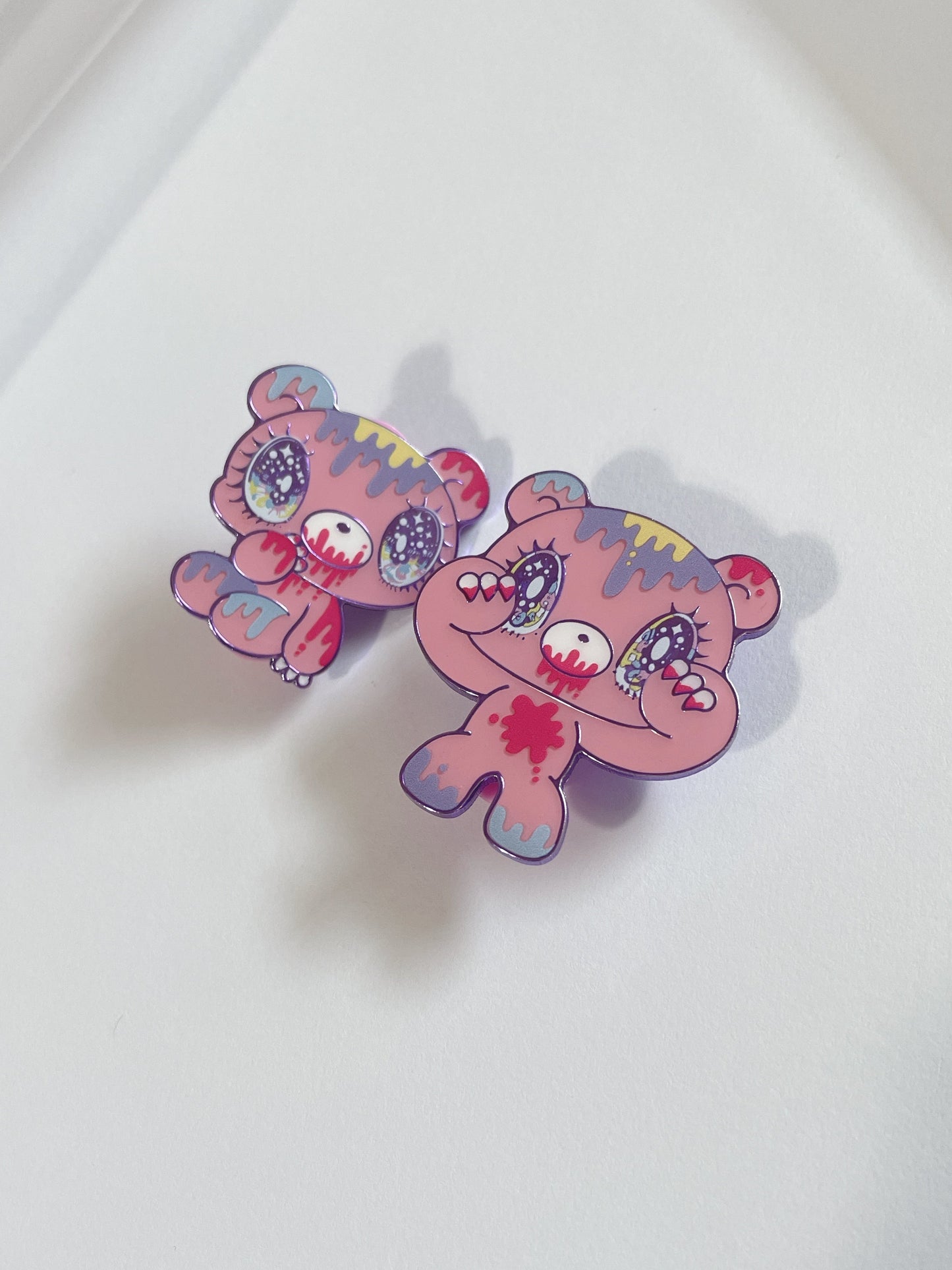 Standing Gloomy Bear Enamel Pin by Yurie Sekiya