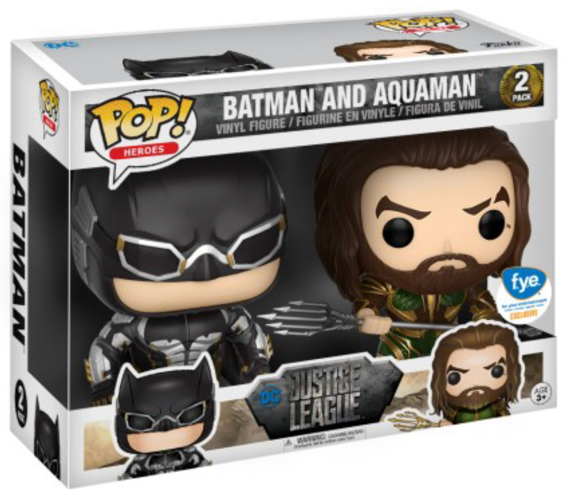 POP! Heroes: Justice League, Batman & Aquaman (2-PK) Exclusive