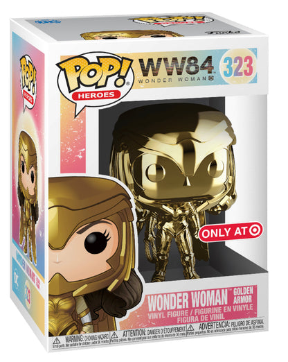 POP! Heroes: 323 WW84, Wonder Woman Golden Armor (Gold CRM) Exclusive