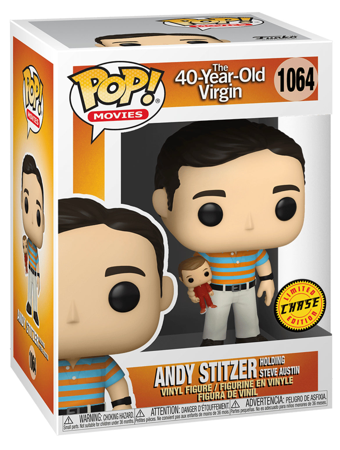 POP! Movies: 1064 40 Year Old Virgin, Andy Stitzer Holding Steve Austin (Chase)