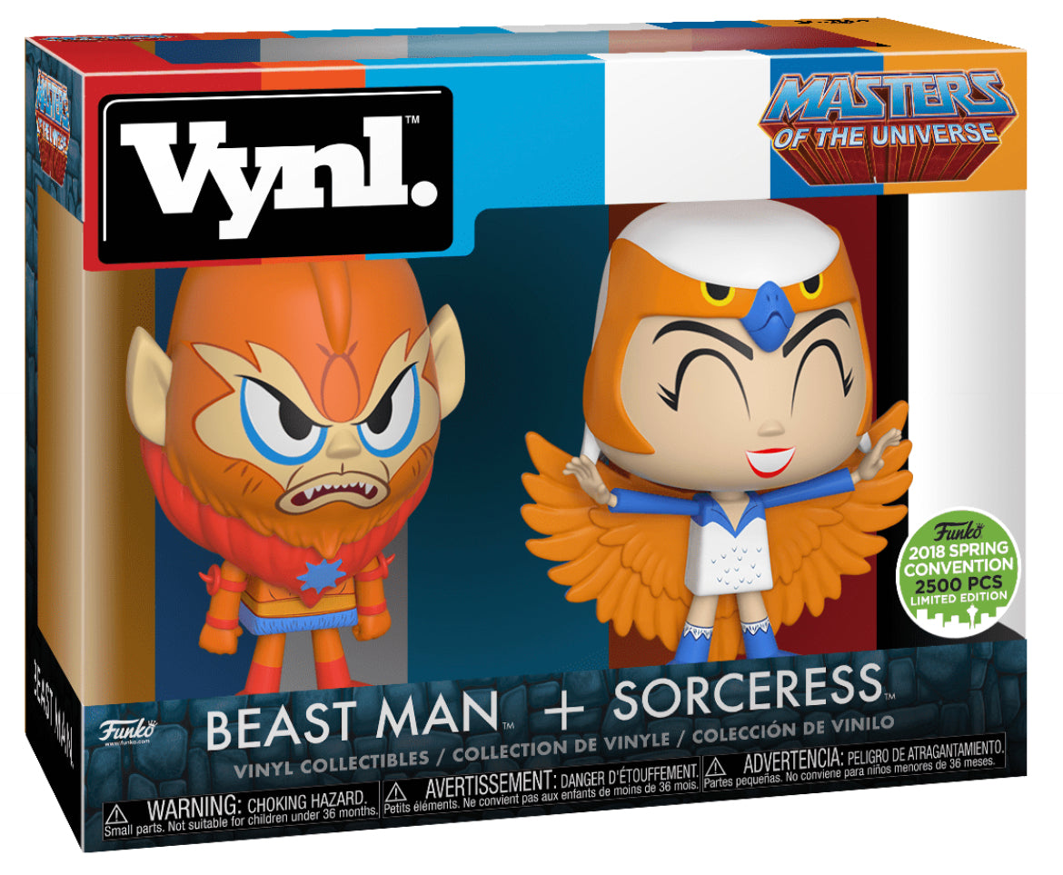 VYNL.: MOTU, Beast Man and Sorceress (2,500 PCS) (2-PK) Exclusive