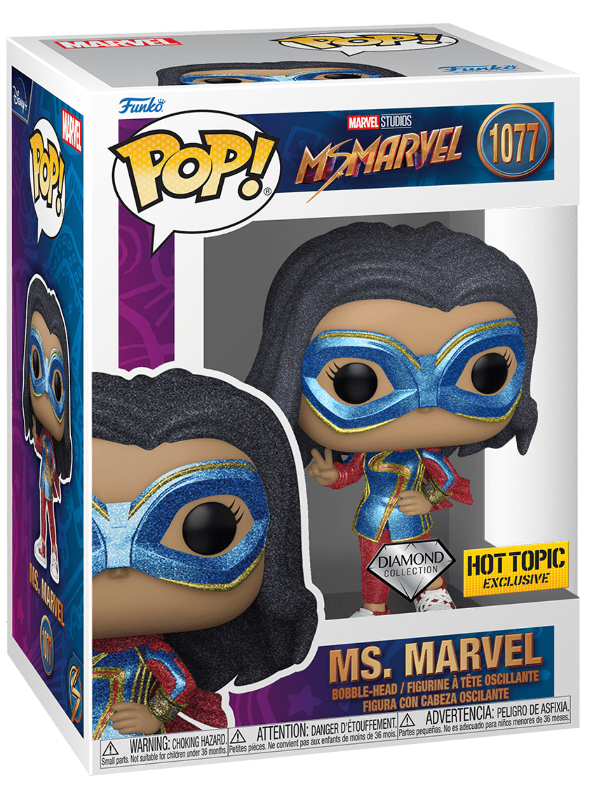 POP! Marvel: 1077 Ms. Marvel, Ms. Marvel (DIA) Exclusive