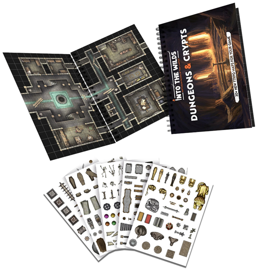 Into the Wilds Battlemap Books: Dungeons and Crypts