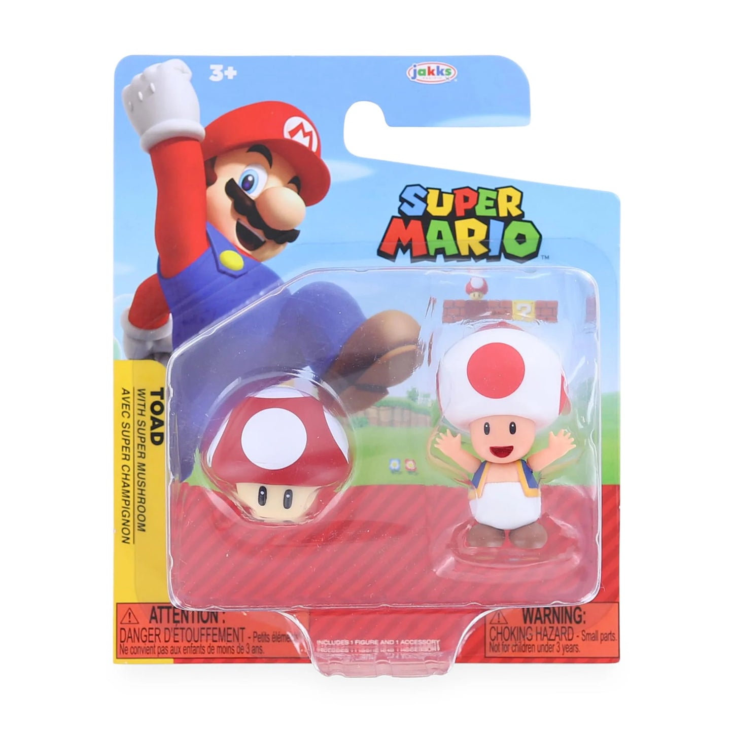 Super Mario Toad with Super Mushroom Figure
