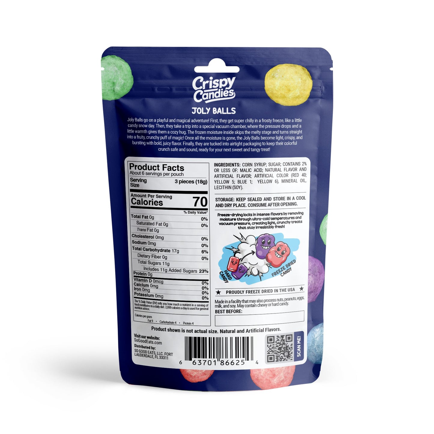 Crispy Candies - Jolly Balls Freeze Dried Candy 114g