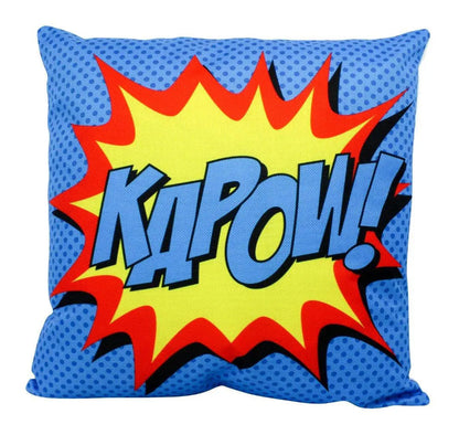 KAPOW | Blue |  Anime | Fun Gifts | Pillow Cover | Home Decor | Throw Pillows | Happy Birthday | Kids Room | Bedroom Decor | Room Decor