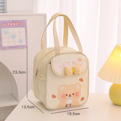 Kawaii Animal Insulated Lunch Bags