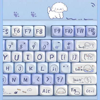 Kawaii Playful Puppy Keycap Set