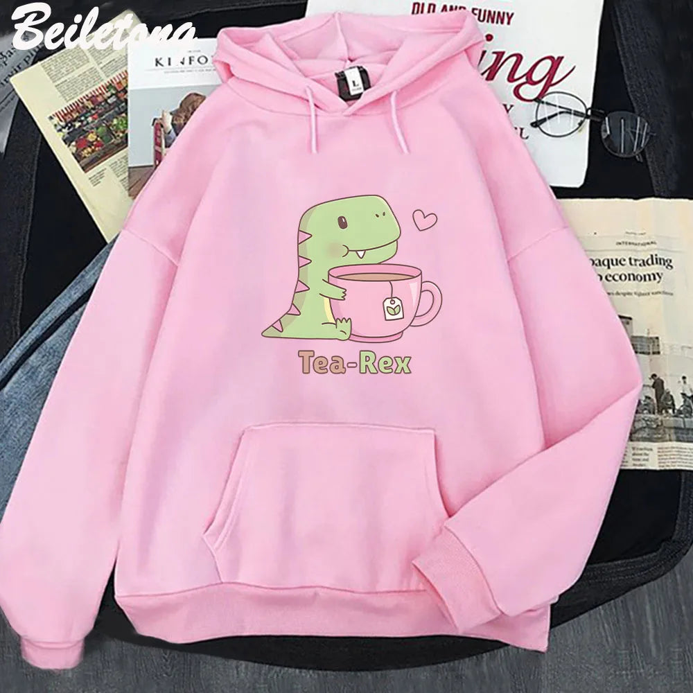 "Tea-Rex" Dinosaur & Tea Lover Hoodie