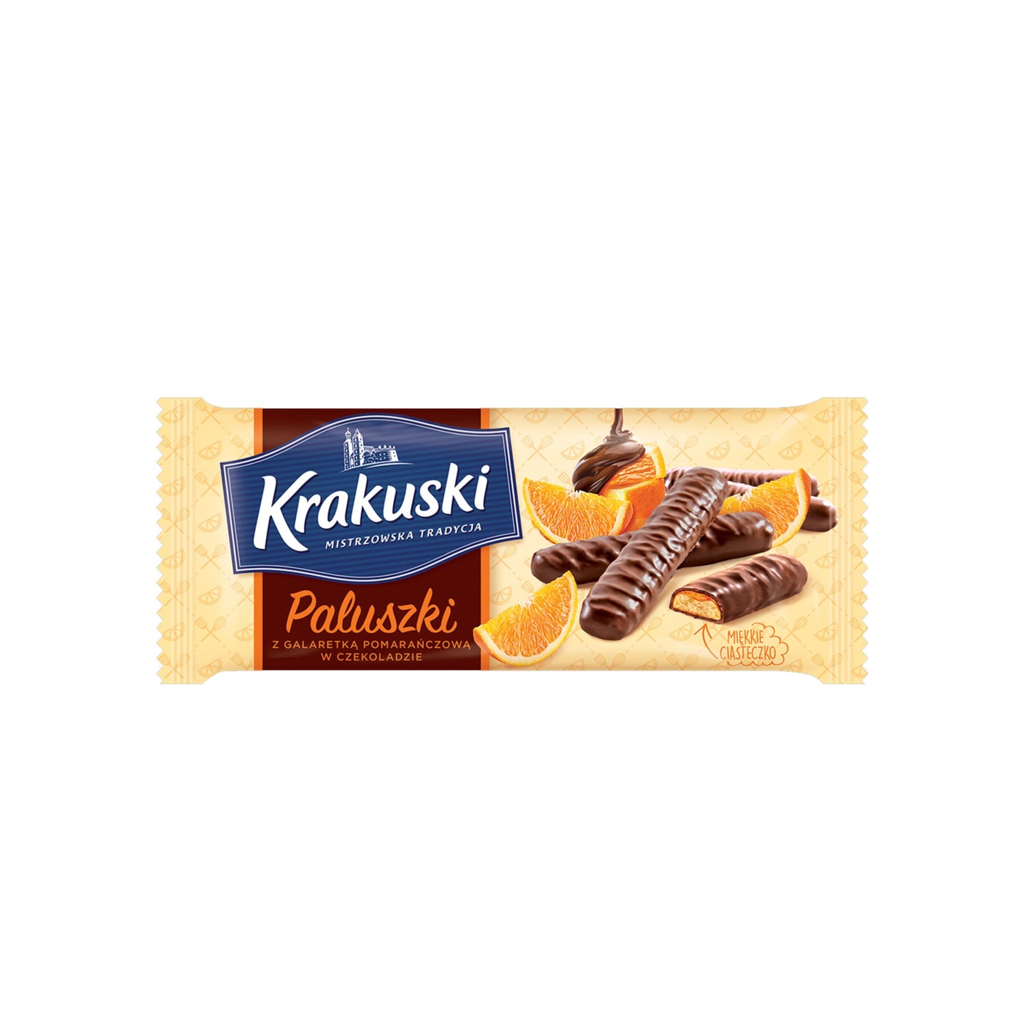 Krakuski Chocolate Covered Orange Finger Cookies (Poland)